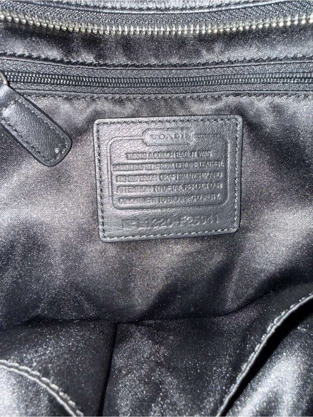 Authentic Coach Taylor Leather North/South Tote Bag Black F25941